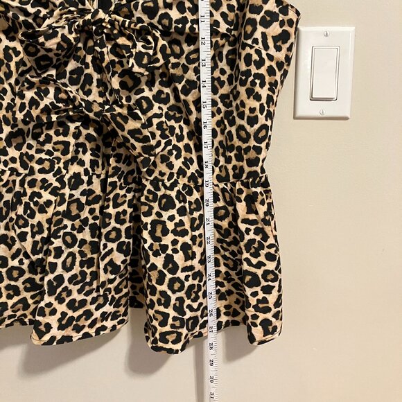 Anthropologie Maeve Leopard Bow Sleeveless Top Size XL with Tags - Picture 2 of 6